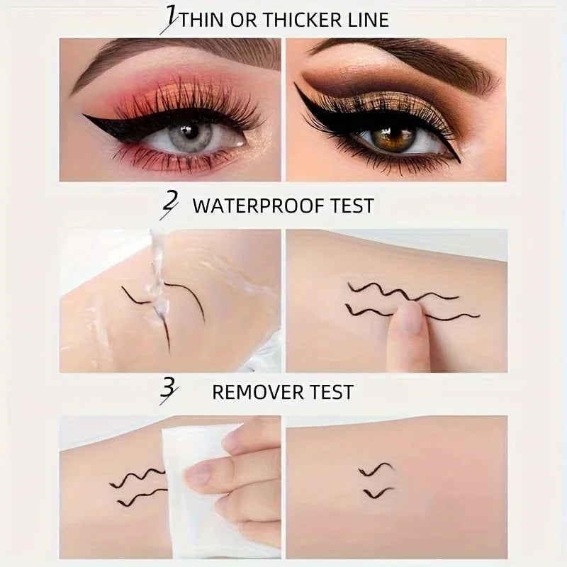Waterproof Sweat-Proof Eyeliner — Smudge-Proof Black, All-Day Precision