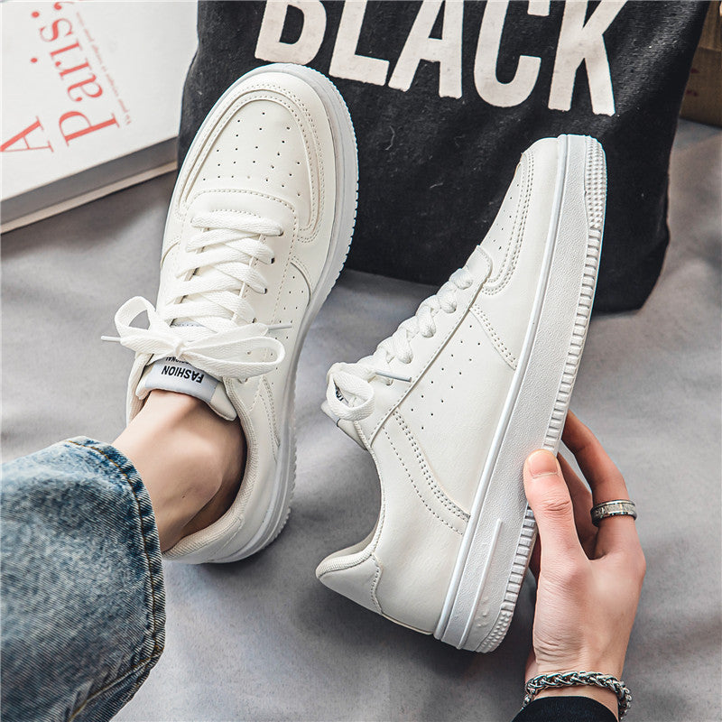 Men's Pure White Breathable Sneakers