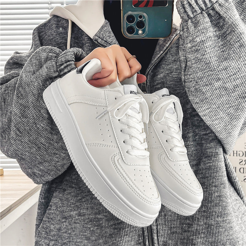 Men's Pure White Breathable Sneakers