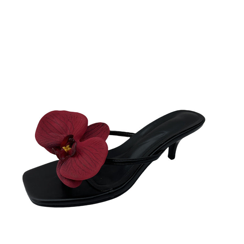 Floral Stiletto Heeled Sandals