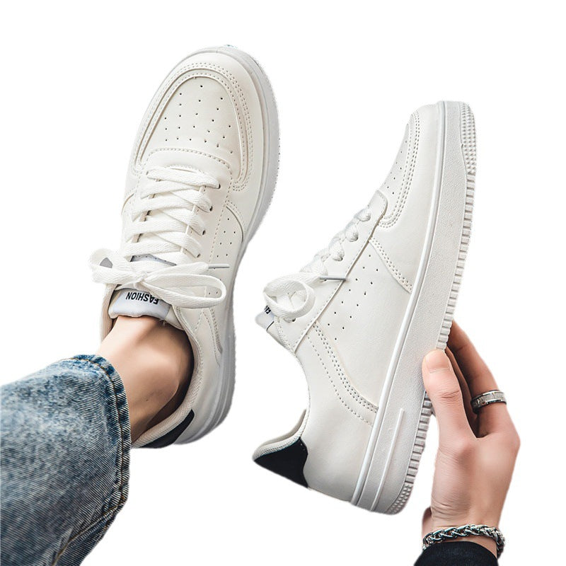 Men's Pure White Breathable Sneakers