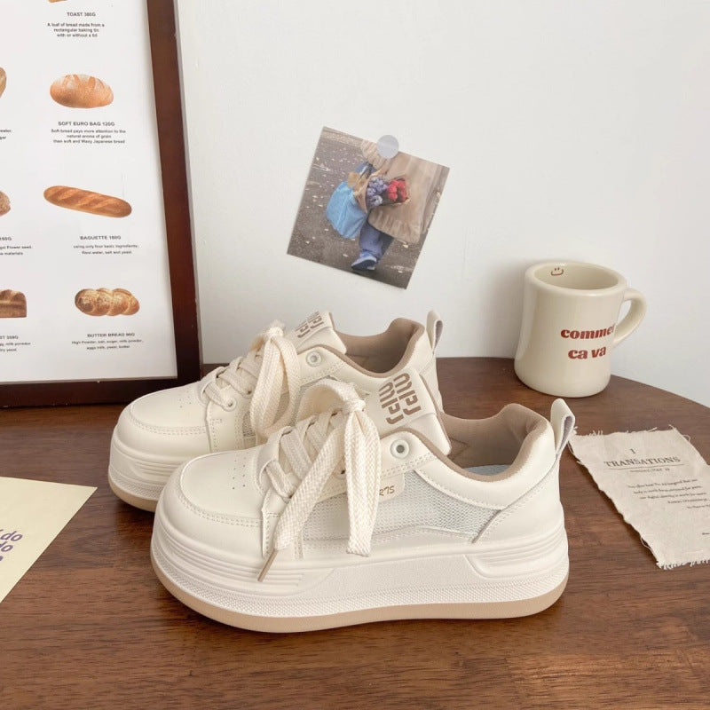 Women's Mesh Round-Toe Platform Sneakers