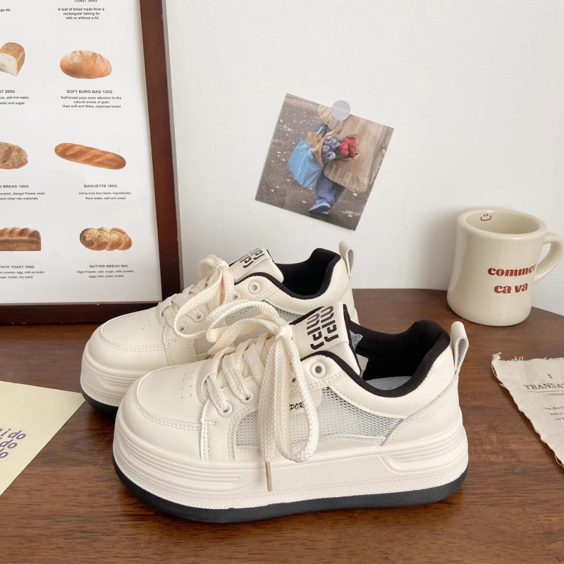 Women's Mesh Round-Toe Platform Sneakers