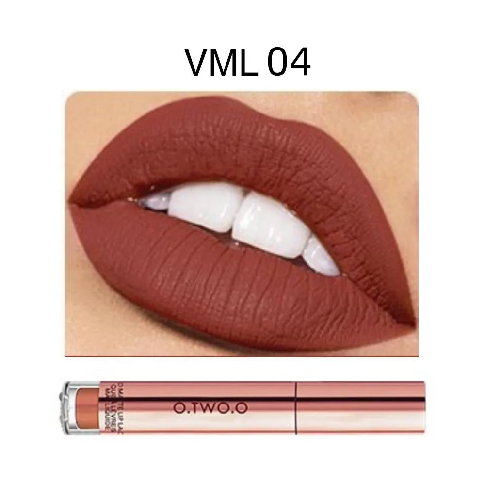 O.TWO.O 12-Color Velvet Matte Lipstick Set — High-Quality, Long-Lasting