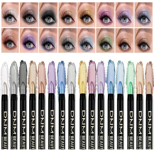 16-Color Pearlescent Glitter Eyeliner — Waterproof & Long-Lasting