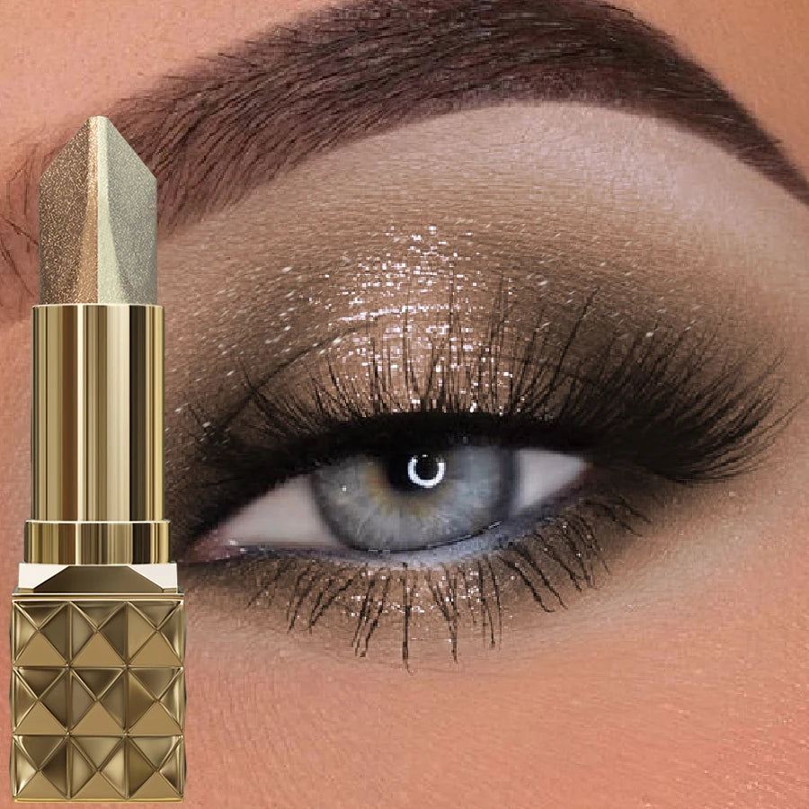 Shimmer & Glitter Dual-Tone Eyeshadow Stick — Blendable & Long-Lasting