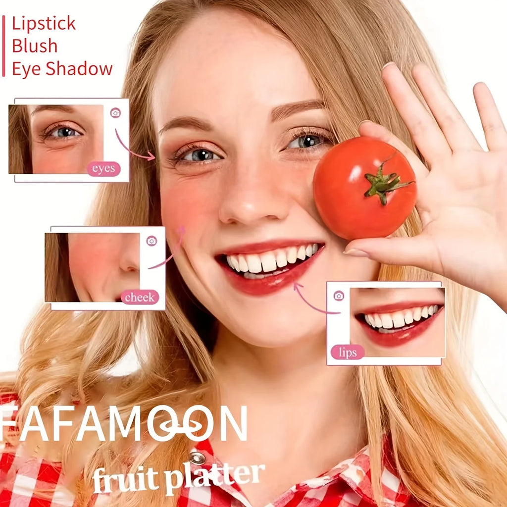 4-Color Fruity Lip Tint — Water Gloss, Moisturizing & Long-Lasting