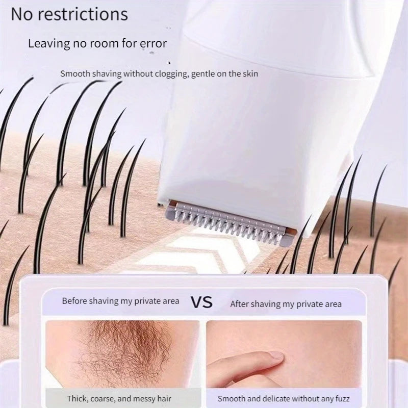 Women's Waterproof Electric Hair Remover — Painless Shaver for Body, Bikini, Face & Legs