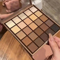 25-Shade Eyeshadow Palette — Neutral Gray & Brown Tones, Matte & Shimmer