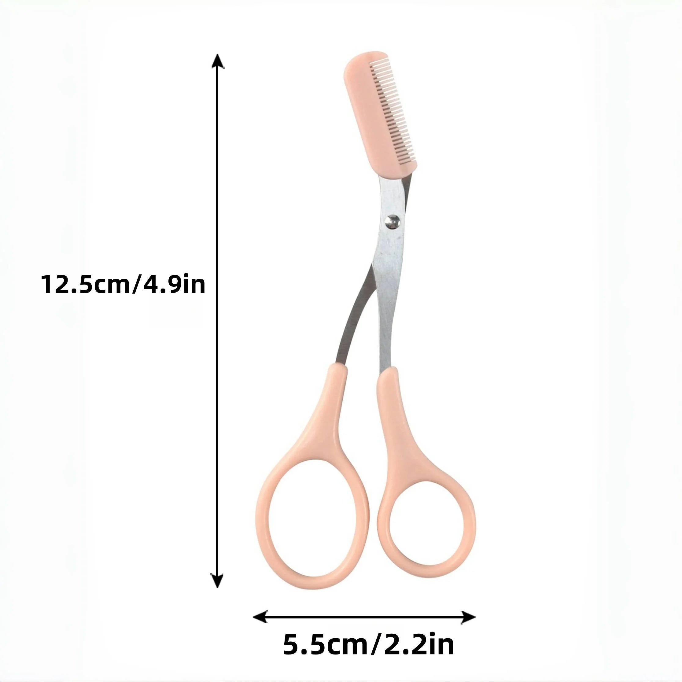 Eyebrow Trimming Scissors with Built-In Comb — Precision Grooming Tool