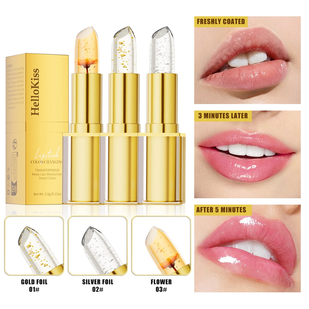 Color-Changing pH Lipstick — Gold Crystal Formula, Personalized Lip Color