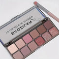 12-Shade Earthy Eyeshadow Palette — Warm Tones with Shimmer Finish
