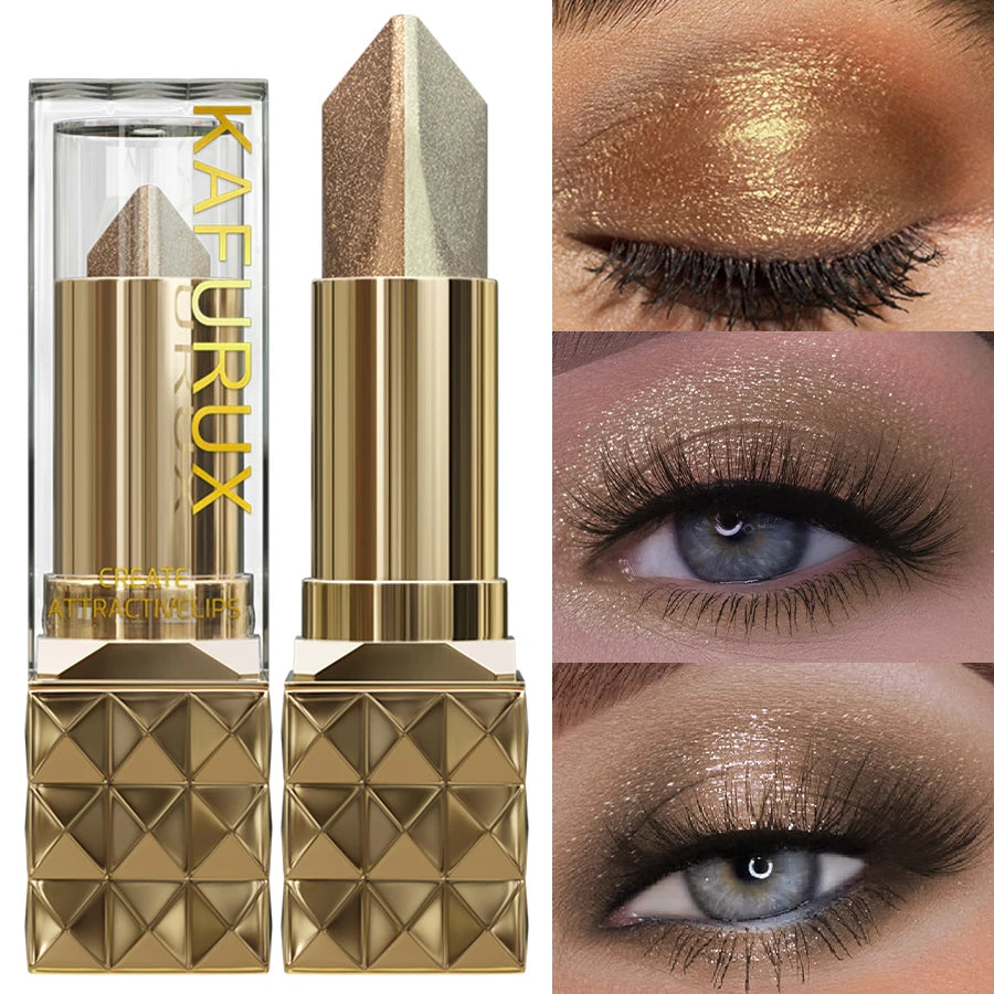 Shimmer & Glitter Dual-Tone Eyeshadow Stick — Blendable & Long-Lasting