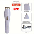 Women's Waterproof Electric Hair Remover — Painless Shaver for Body, Bikini, Face & Legs