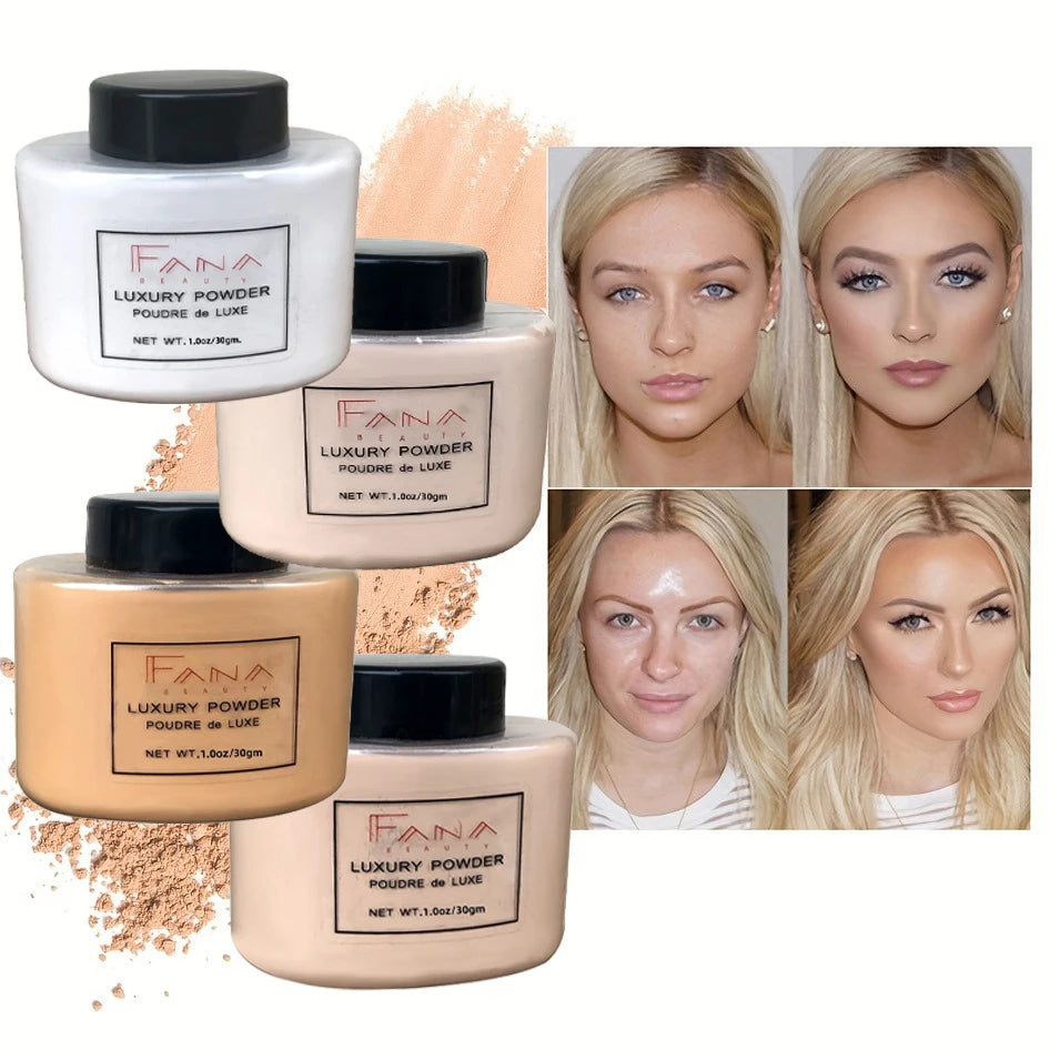 4-Color Luxury Banana Setting Powder — Waterproof, Long-Lasting Matte Finish
