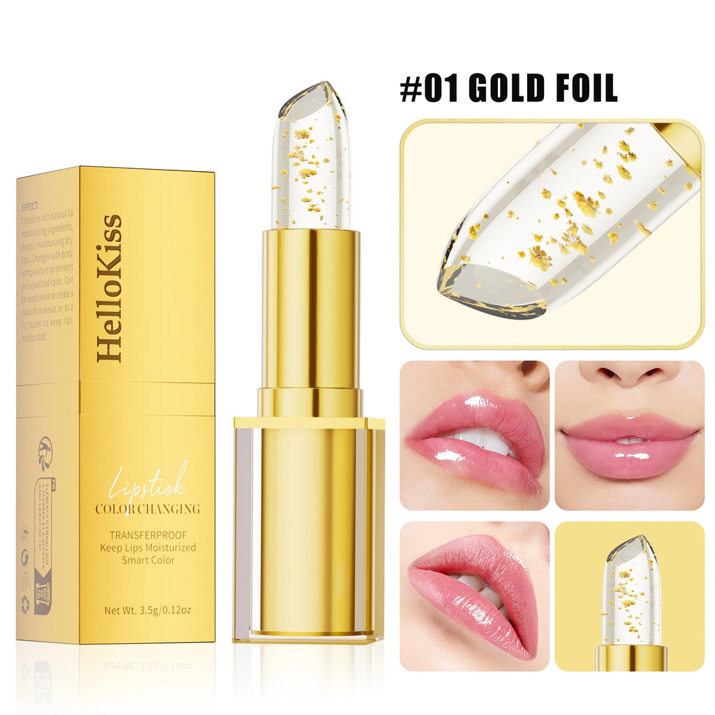 Color-Changing pH Lipstick — Gold Crystal Formula, Personalized Lip Color