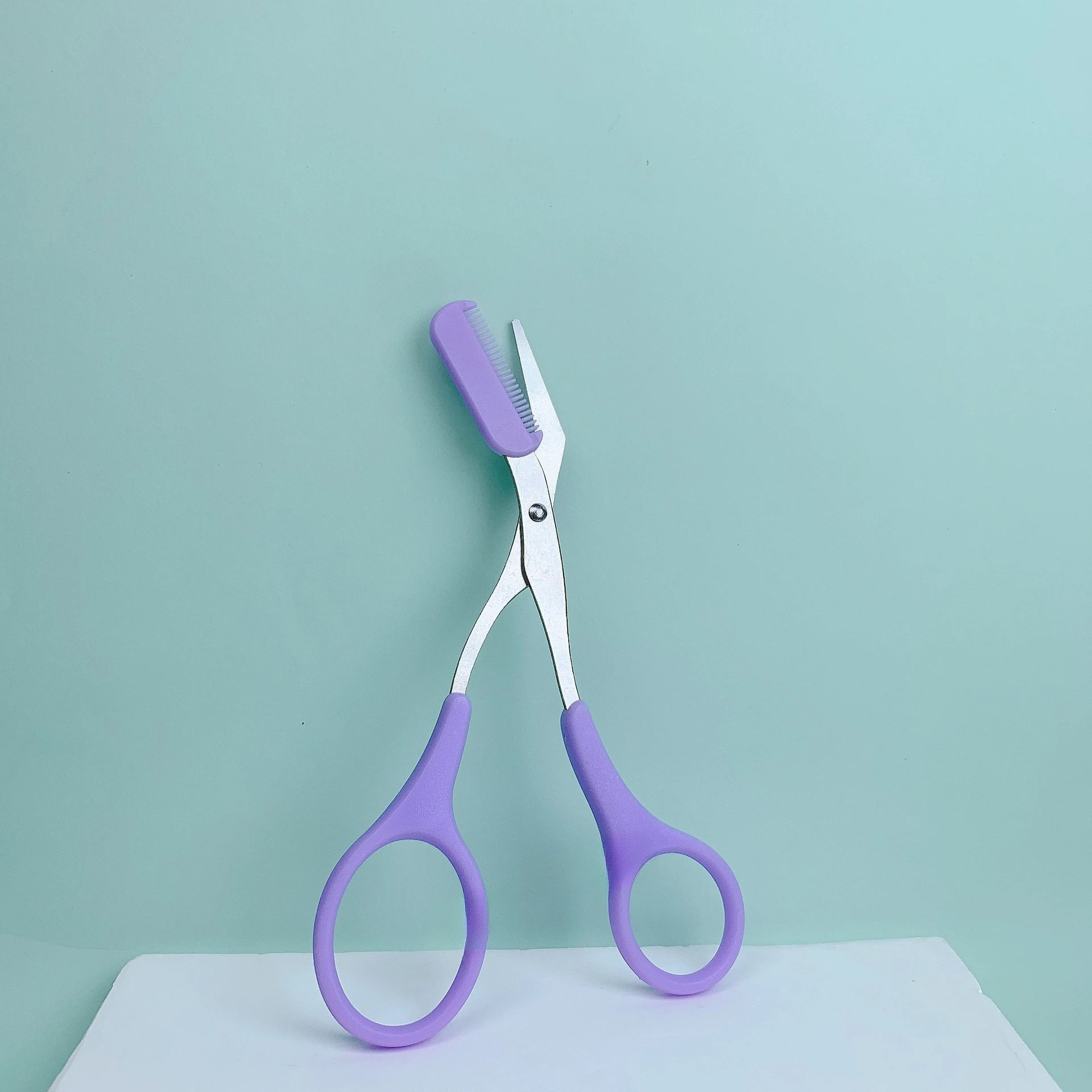 Eyebrow Trimming Scissors with Built-In Comb — Precision Grooming Tool