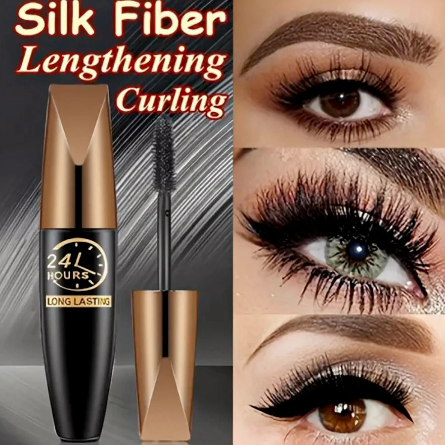 5D Waterproof Black Mascara — Lengthening, Volumizing & Long-Lasting