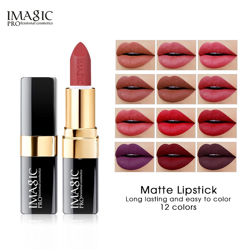 IMAGIC 12-Color Moisturizing Lipstick — Smooth, Long-Lasting & Charming