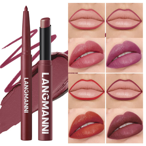 2-in-1 Waterproof Lipliner & Lipstick — Long-Lasting, Integrated Design