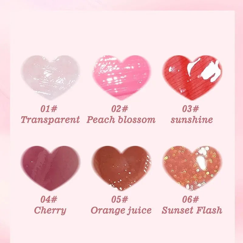 6-Piece Moisturizing Lip Gloss Set — Transparent Lip Oil for Hydrated, Glossy Lips