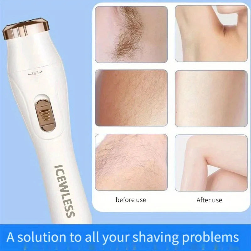 Women's Waterproof Electric Hair Remover — Painless Shaver for Body, Bikini, Face & Legs