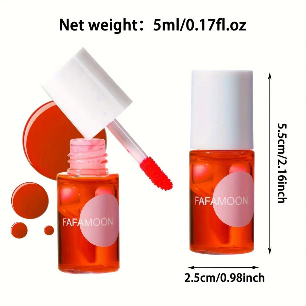 4-Color Fruity Lip Tint — Water Gloss, Moisturizing & Long-Lasting