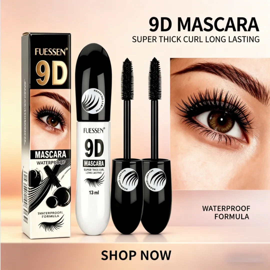 9D Fiber Mascara Set — Waterproof, Durable & Ultra-Volumizing