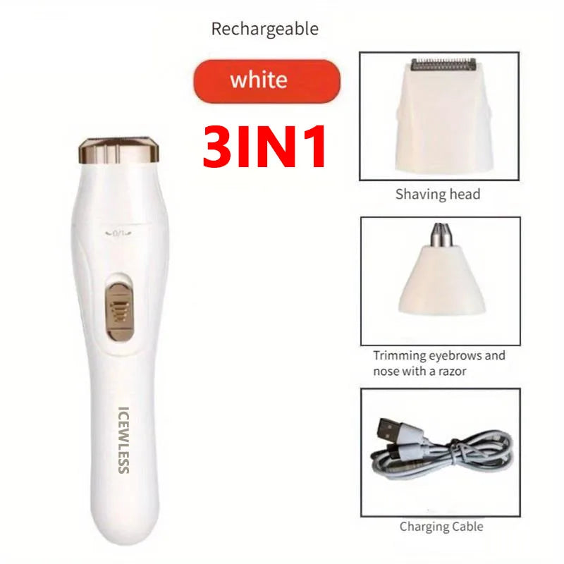 Women's Waterproof Electric Hair Remover — Painless Shaver for Body, Bikini, Face & Legs
