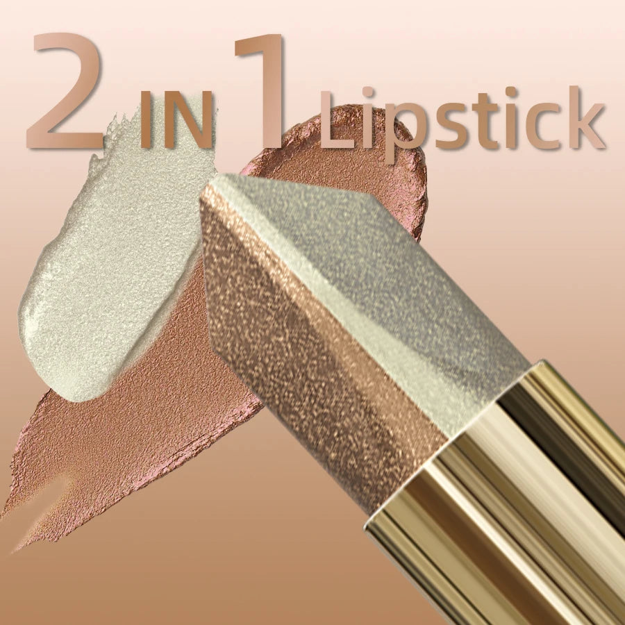 Shimmer & Glitter Dual-Tone Eyeshadow Stick — Blendable & Long-Lasting