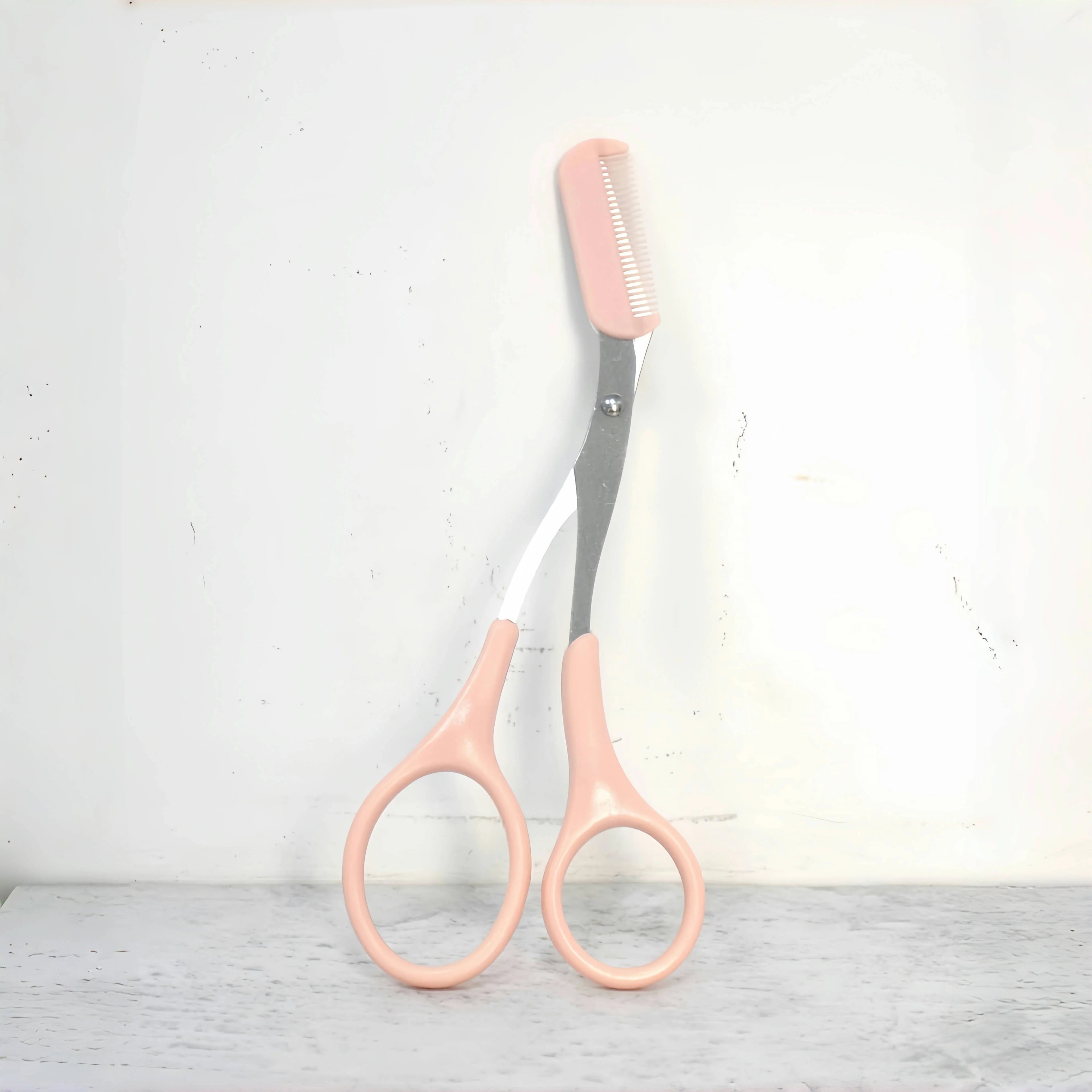 Eyebrow Trimming Scissors with Built-In Comb — Precision Grooming Tool