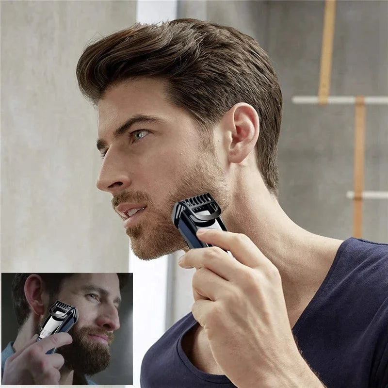 Kemei 632 Rechargeable Hair & Beard Trimmer — Adjustable 0.5–10mm, Wet & Dry