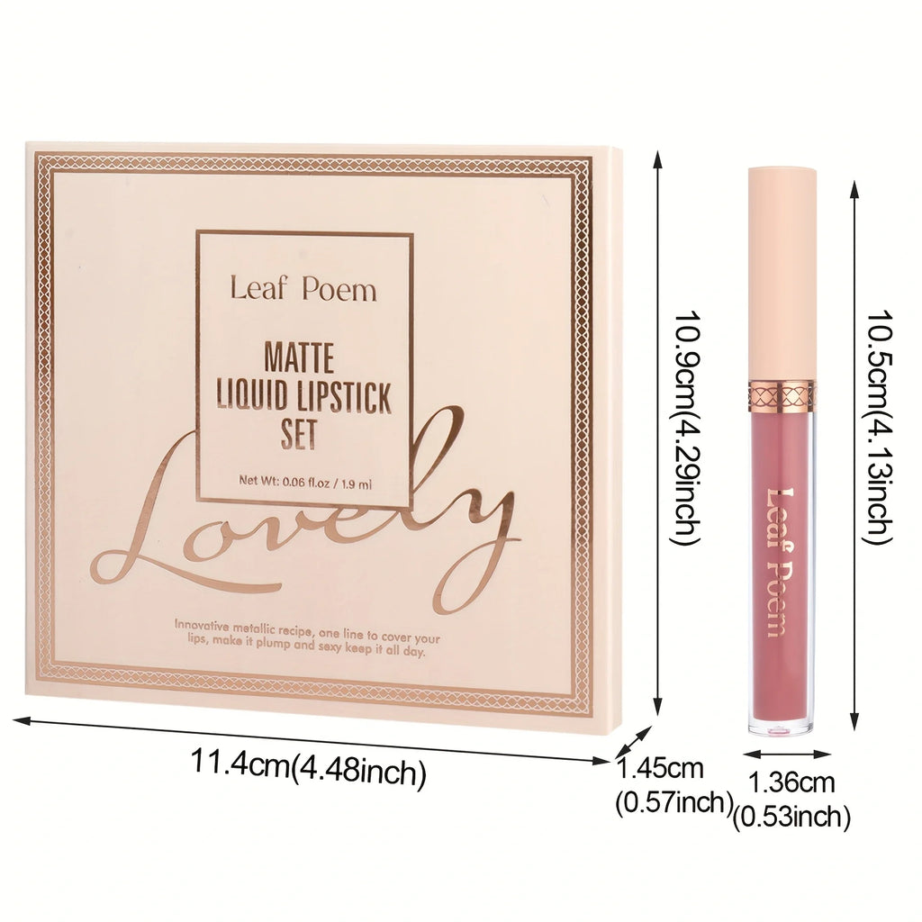 8-Piece Matte Liquid Lipstick Set — Waterproof Lip Glaze, Long-Lasting