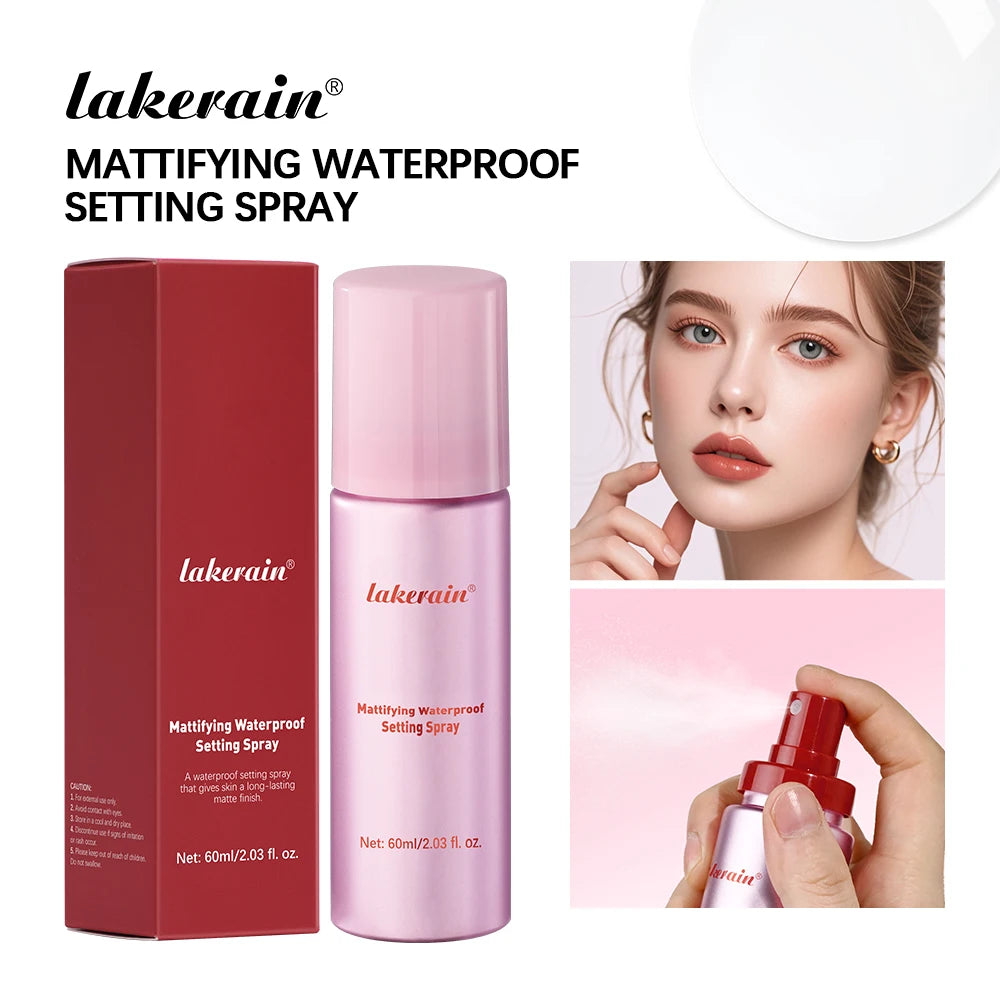 Mattifying Waterproof Setting Spray — Glossy or Matte Finish, Long-Lasting