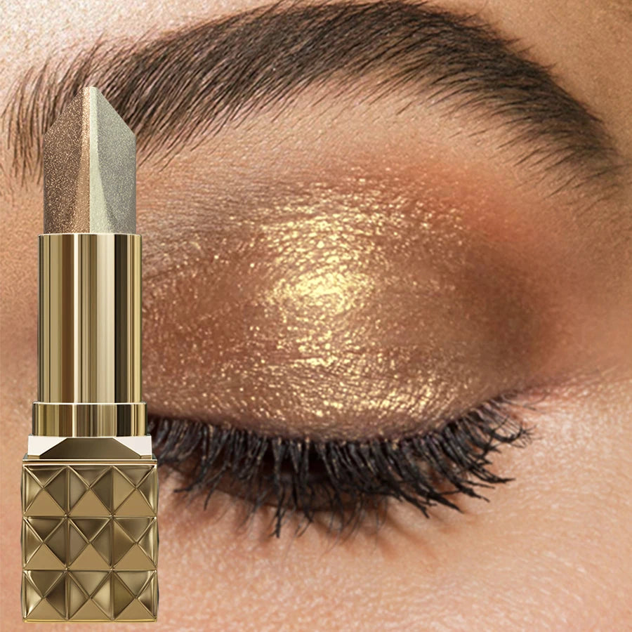 Shimmer & Glitter Dual-Tone Eyeshadow Stick — Blendable & Long-Lasting