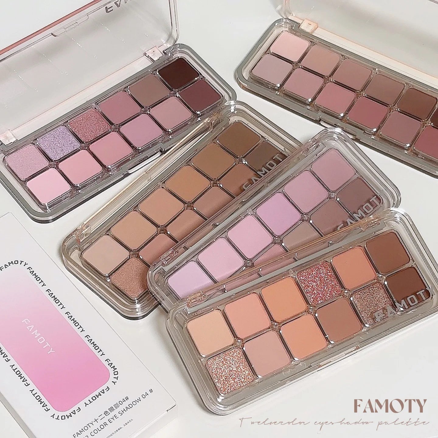 12-Shade Matte Eyeshadow Palette — Low Saturation Tones for Everyday Wear