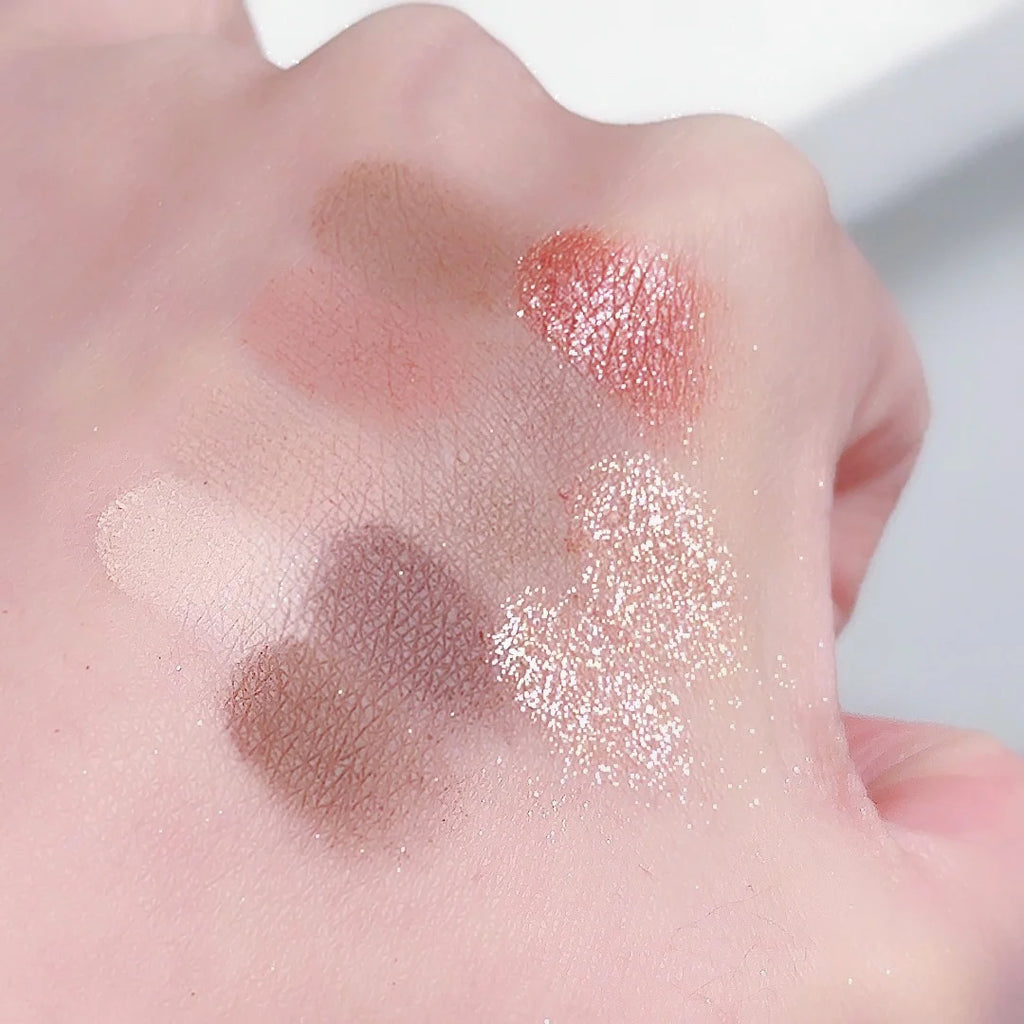 12-Shade Earthy Eyeshadow Palette — Warm Tones with Shimmer Finish