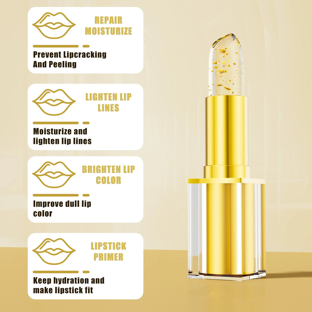 Color-Changing pH Lipstick — Gold Crystal Formula, Personalized Lip Color