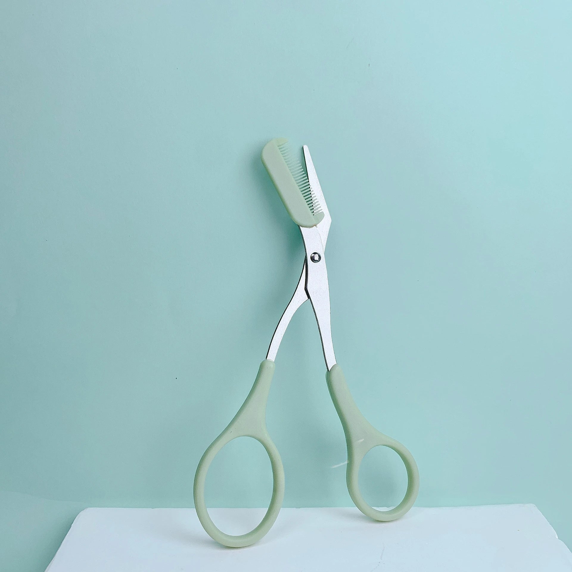 Eyebrow Trimming Scissors with Built-In Comb — Precision Grooming Tool