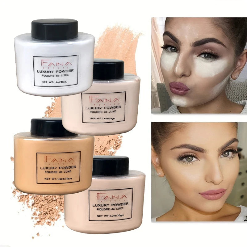 4-Color Luxury Banana Setting Powder — Waterproof, Long-Lasting Matte Finish