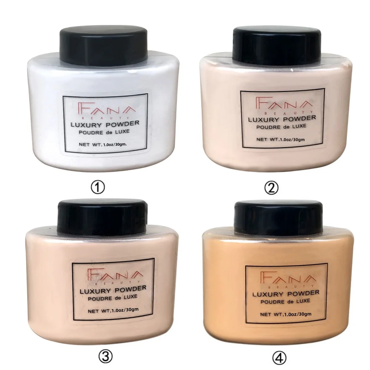 4-Color Luxury Banana Setting Powder — Waterproof, Long-Lasting Matte Finish
