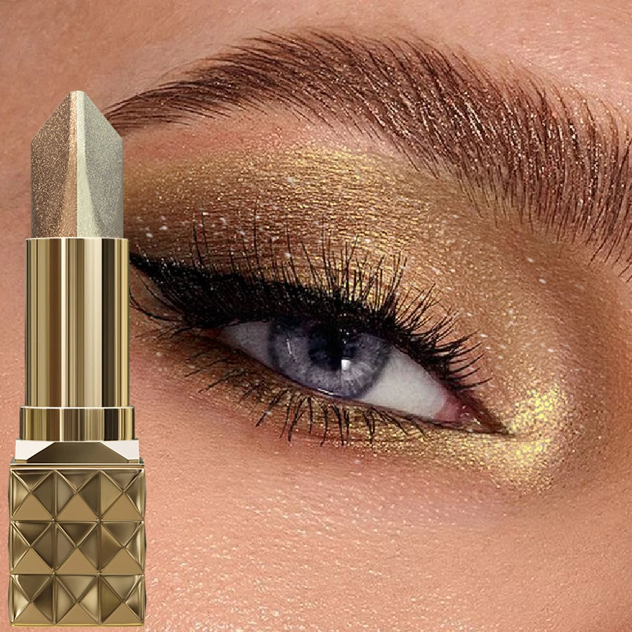 Shimmer & Glitter Dual-Tone Eyeshadow Stick — Blendable & Long-Lasting