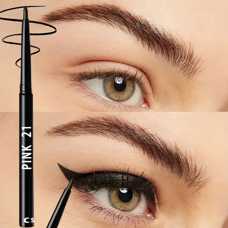 5-Pack Waterproof Black Eyeliner Pencils — Sweat-Proof & Long-Lasting